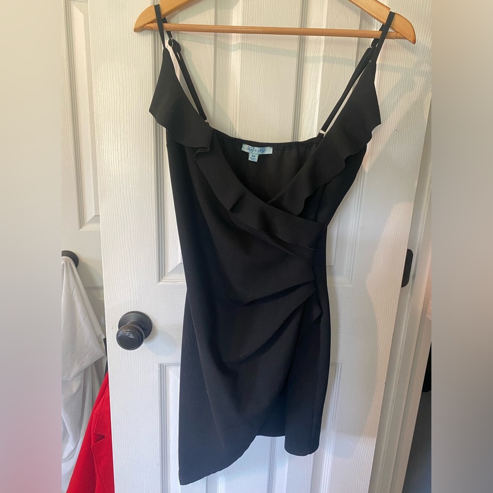 Short Black Ruffle Dress